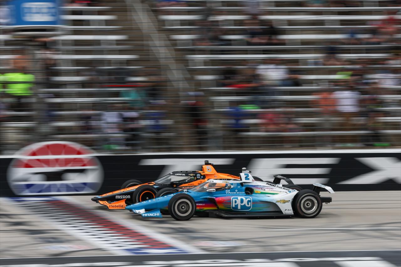 Pato O'Ward and Josef Newgarden - PPG 375 at Texas Motor Speedway - By: Chris Owens -- Photo by: Chris Owens